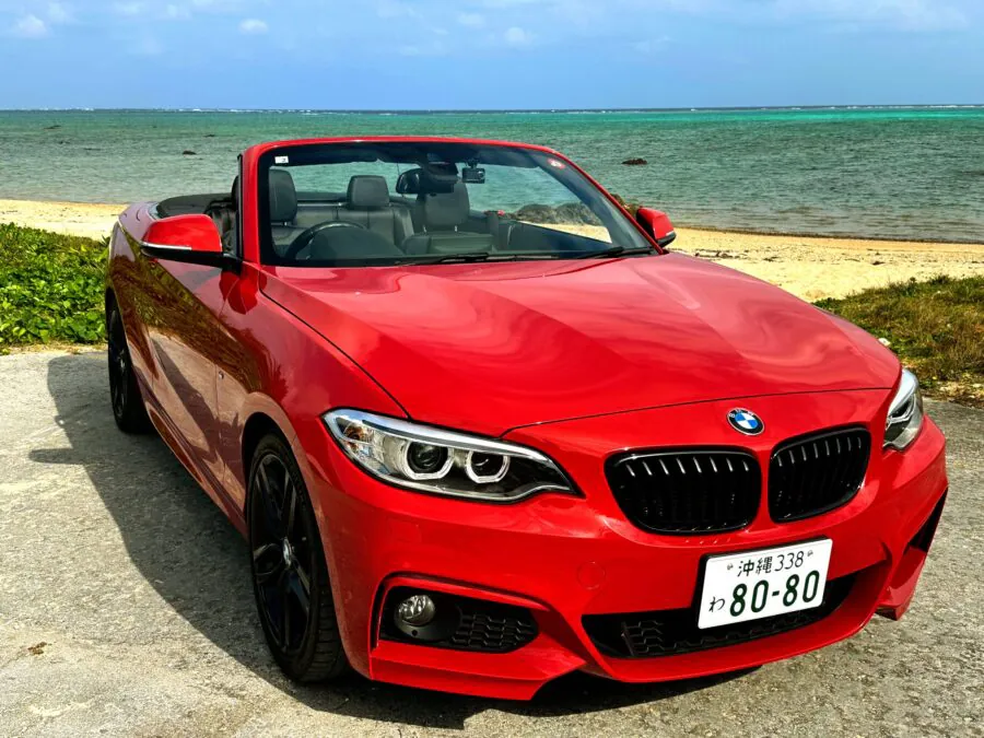 【石垣島・レンタカー】オープンタイプ自動車◆レッドBMWカブリオレ《最大4名乗り》無料送迎付き（No.r-20）