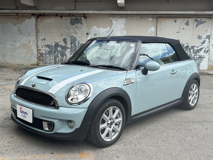 【石垣島・レンタカー】オープンタイプ自動車◆アイスブルーミニクーパーコンバーチブル《最大4名乗り》無料送迎付き（No.r-51）