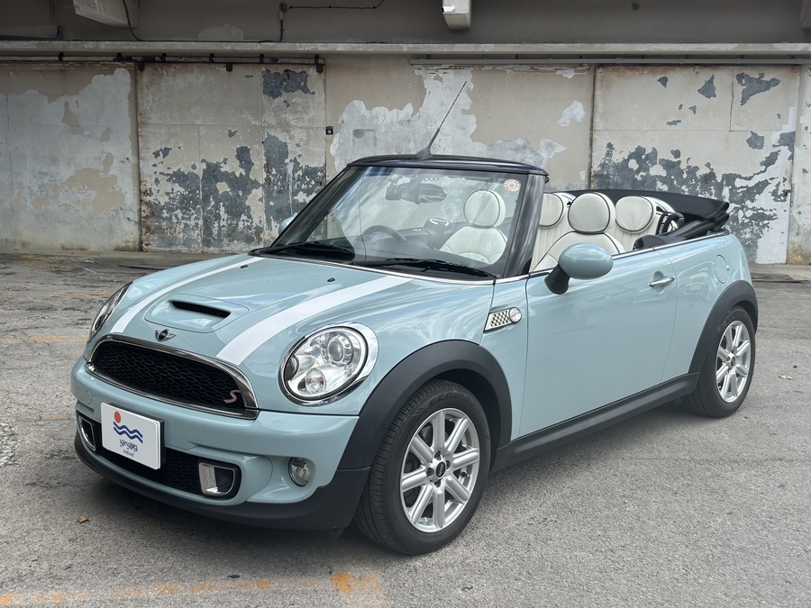 【石垣島・レンタカー】オープンタイプ自動車◆アイスブルーミニクーパーコンバーチブル《最大4名乗り》無料送迎付き（No.r-51）