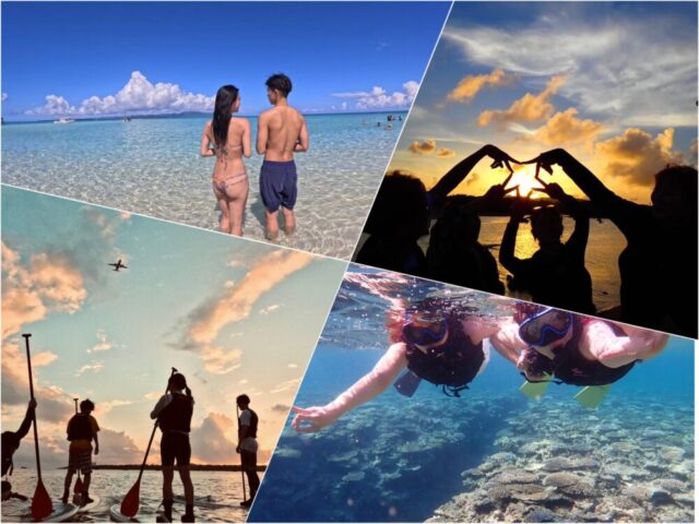 サンセットカヌーSUP、幻の島シュノーケリング