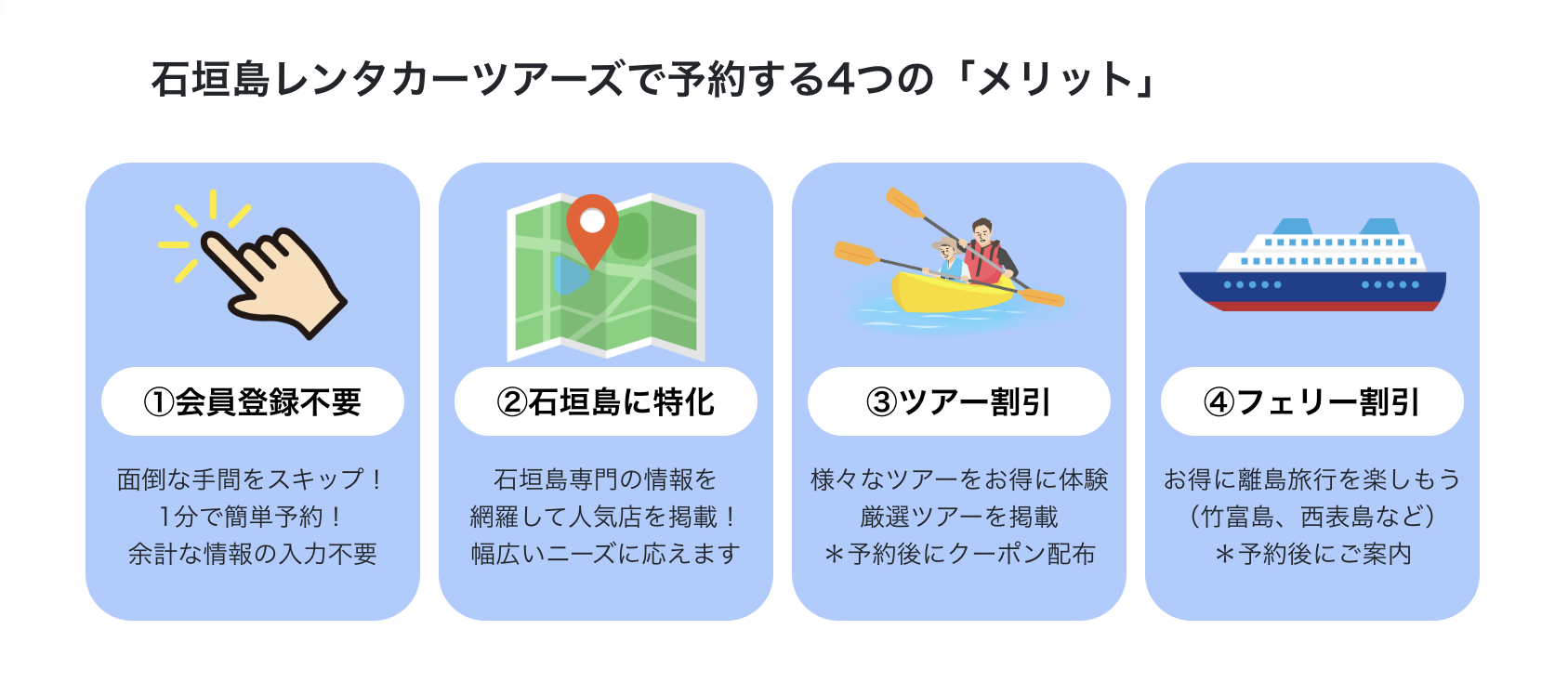 石垣島レンタカーツアーズで予約するメリット